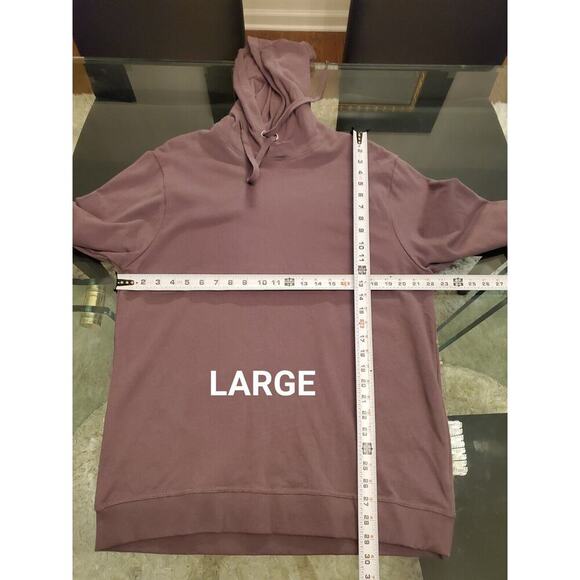 Mono B Mens Gray Solid 100% Cotton Drawstring Regular Fit Long Sleeve Hoodie - Picture 9 of 12